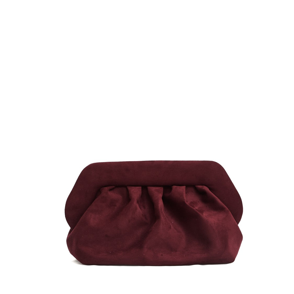 Themoirè Clutch Vegan Suede Bordeaux