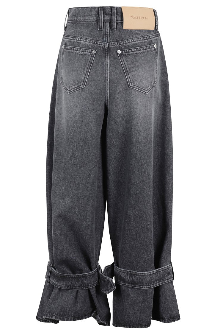 J. W. Anderson High-Waisted Jeans With Buckled Cuff Detail