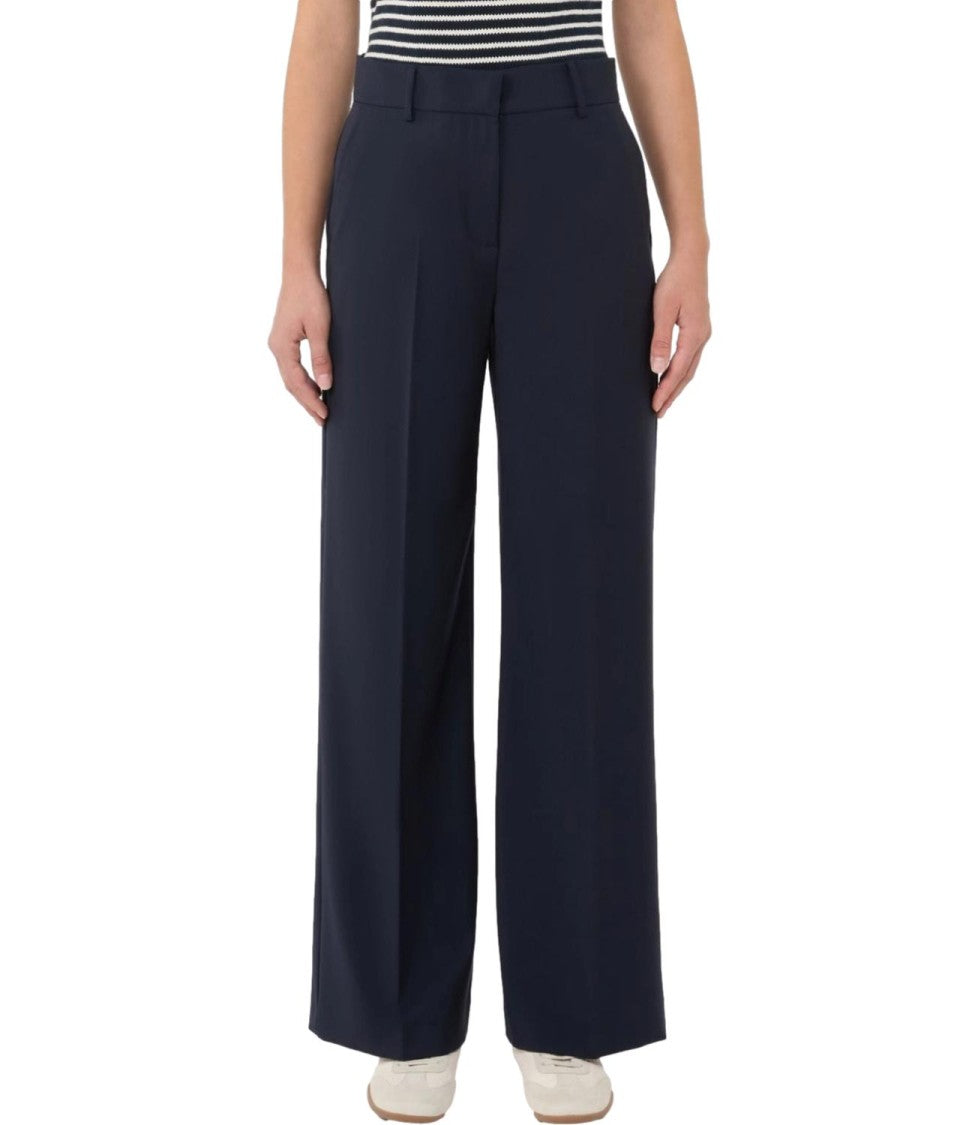 Max Mara Blue Virgin Wool Tailored Trousers