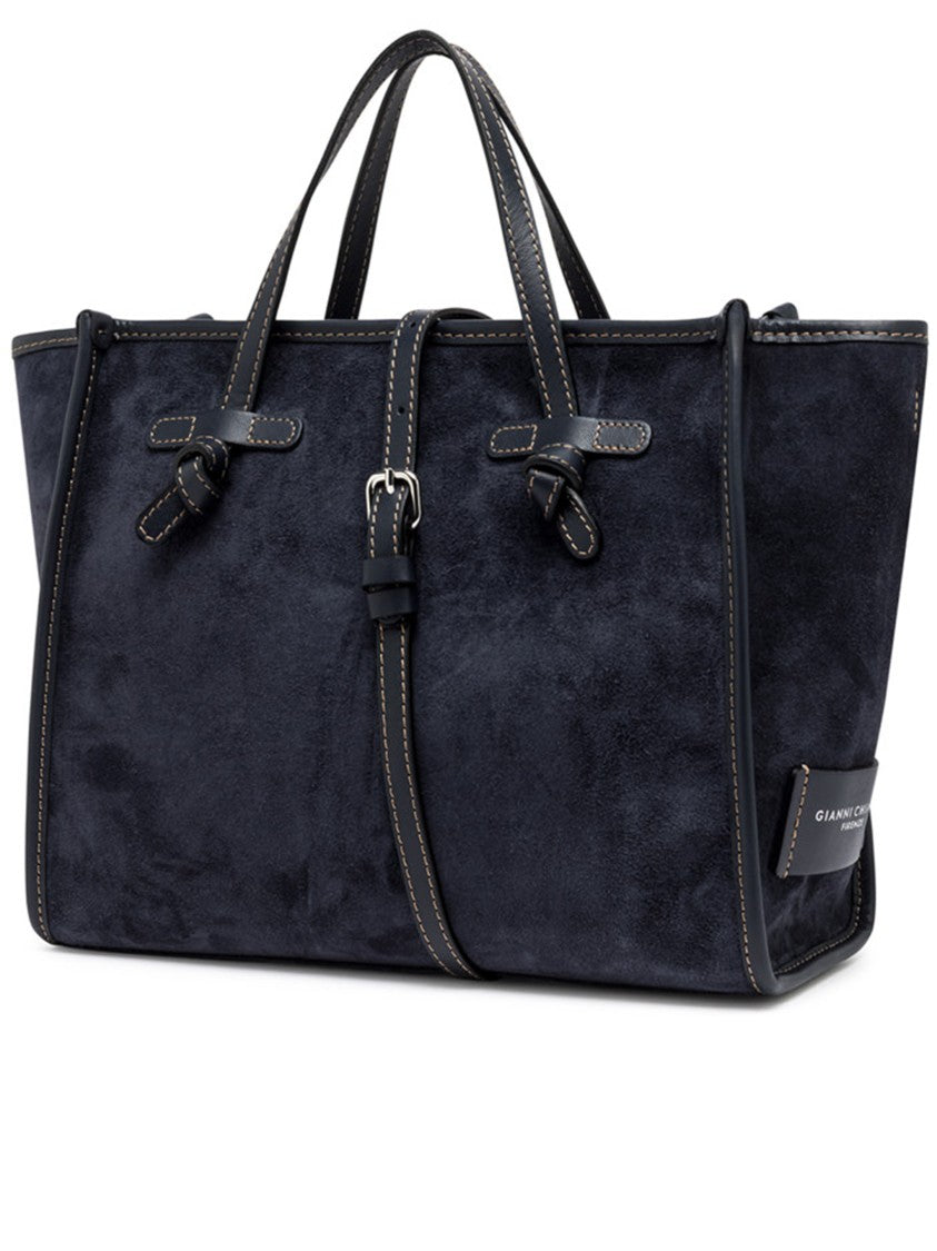 Gianni Chiarini Miss Marcella 32 Blue Suede Tote