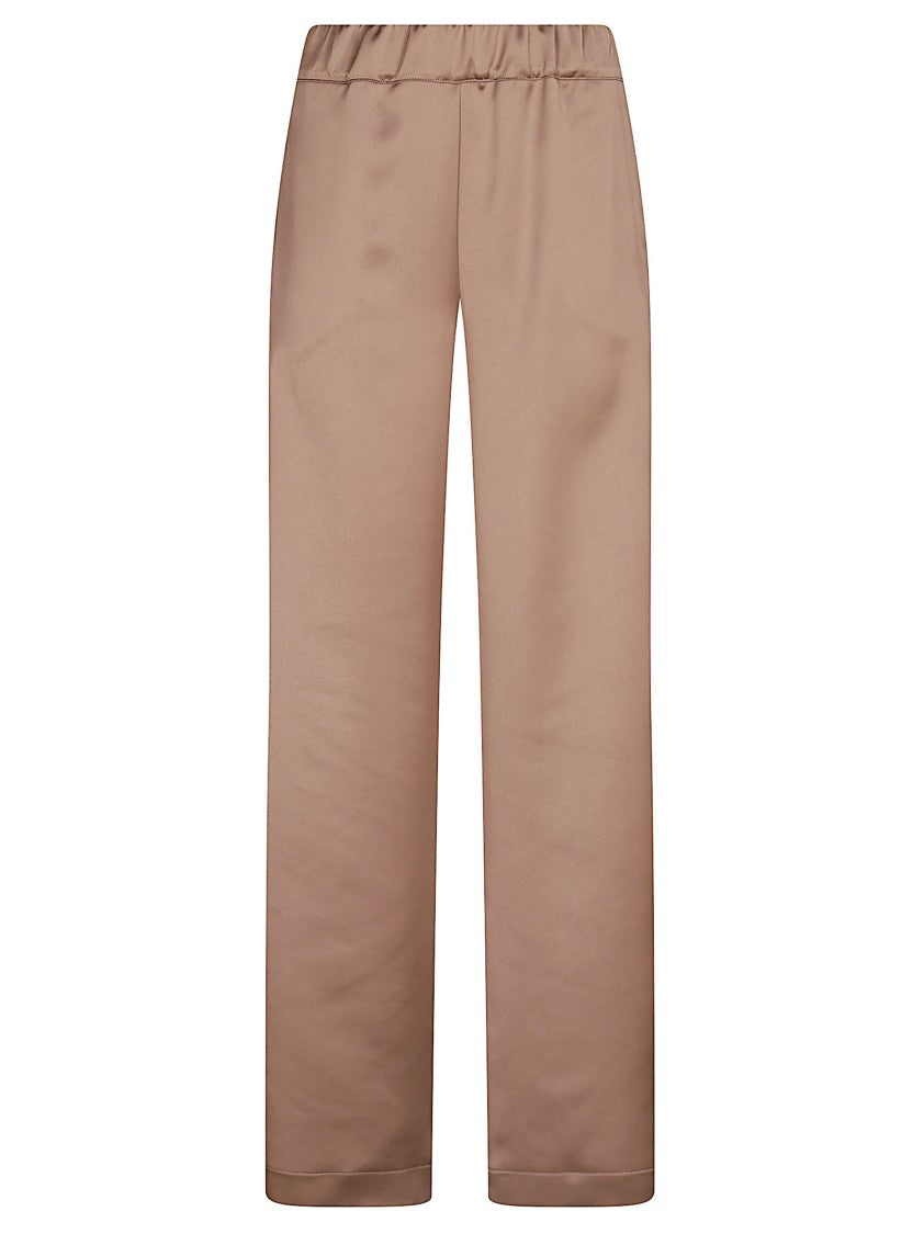 D. Exterior Wide-Leg Palazzo Trousers In Luxe Satin