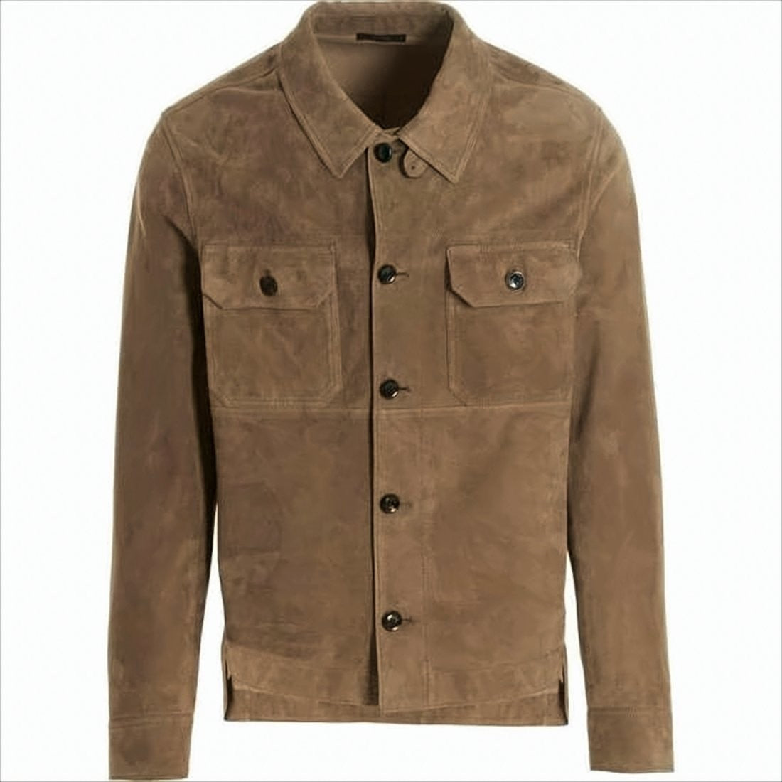 Tom Ford Suede Lamb Leather Jacket With Classic Collar
