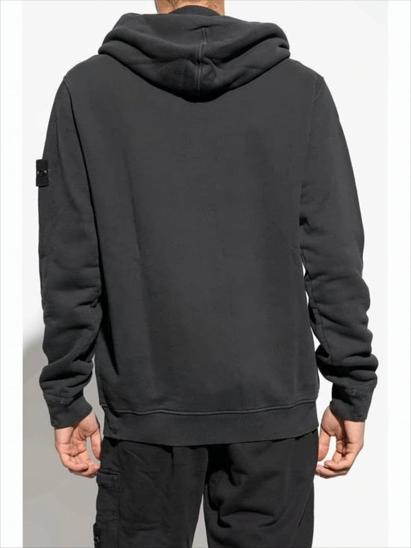 Stone Island Relaxed Fit Black Hoodie
