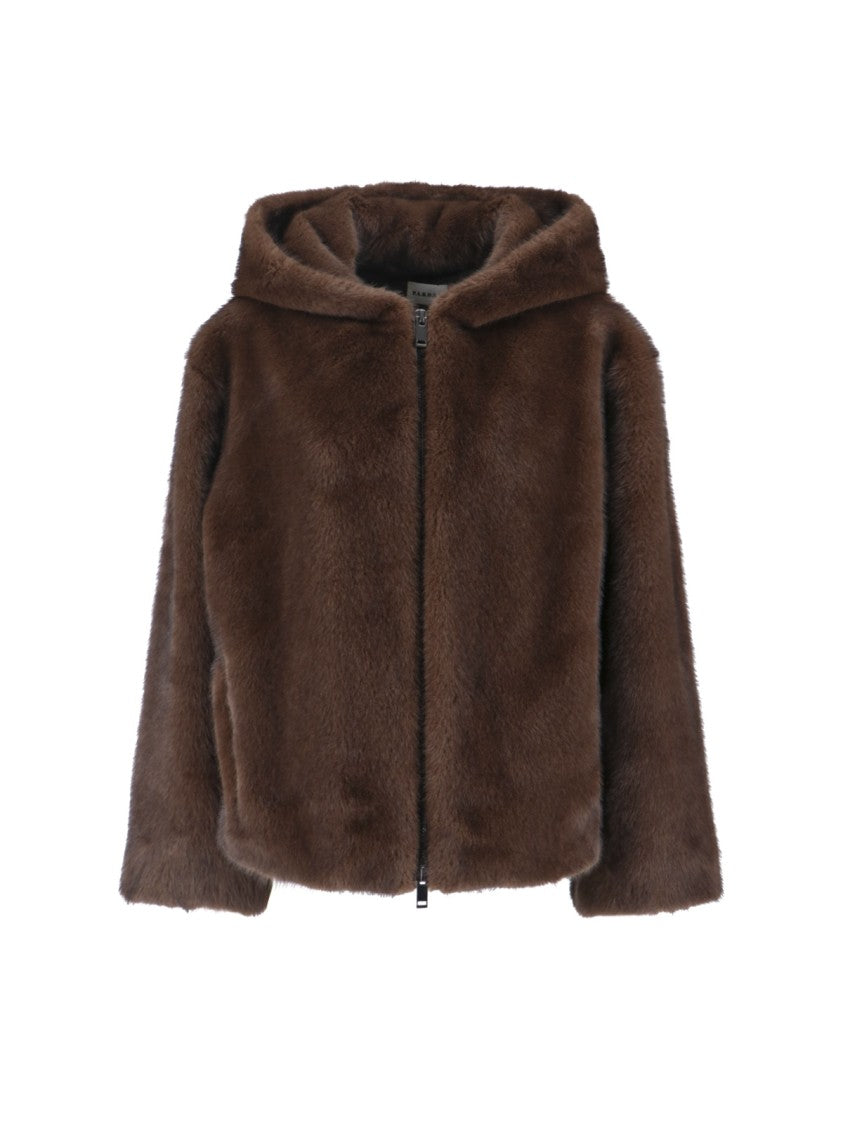 Parosh Faux Fur Jacket – Brown