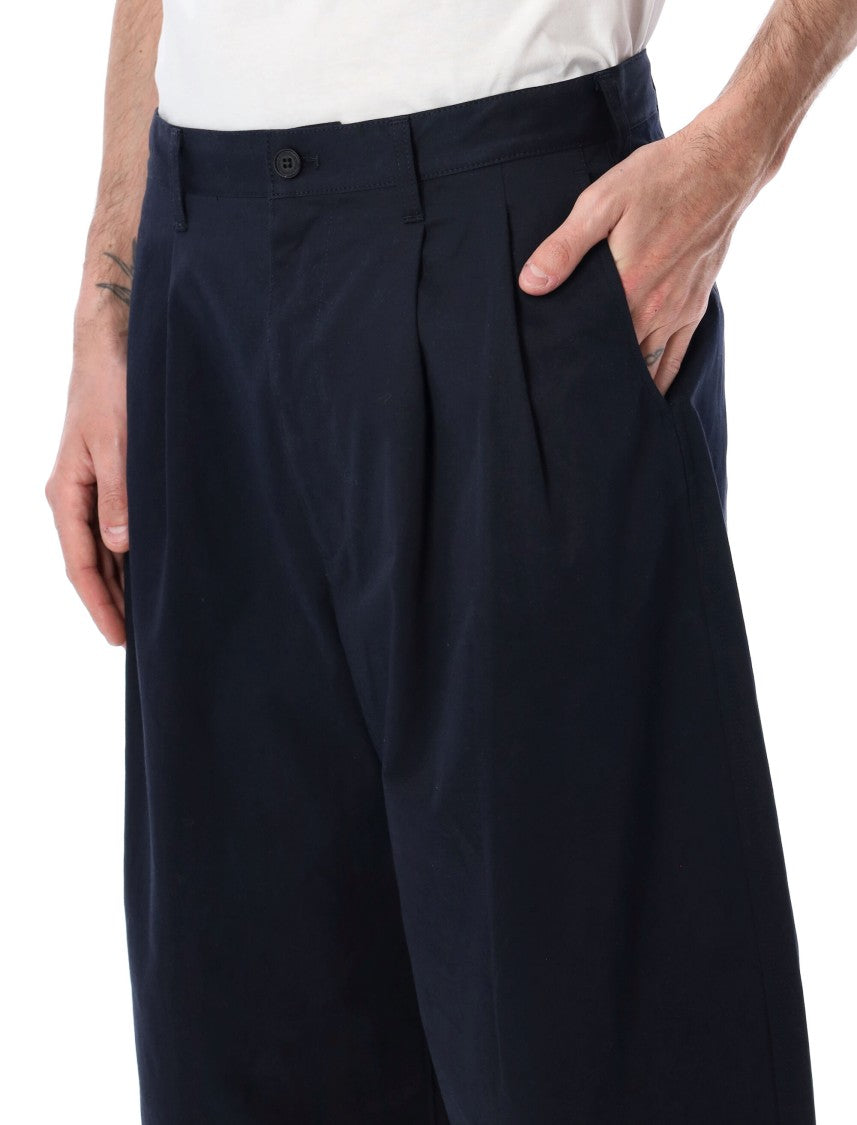 Comme Des Garçons Wide Leg Pleated Front Chino Pants