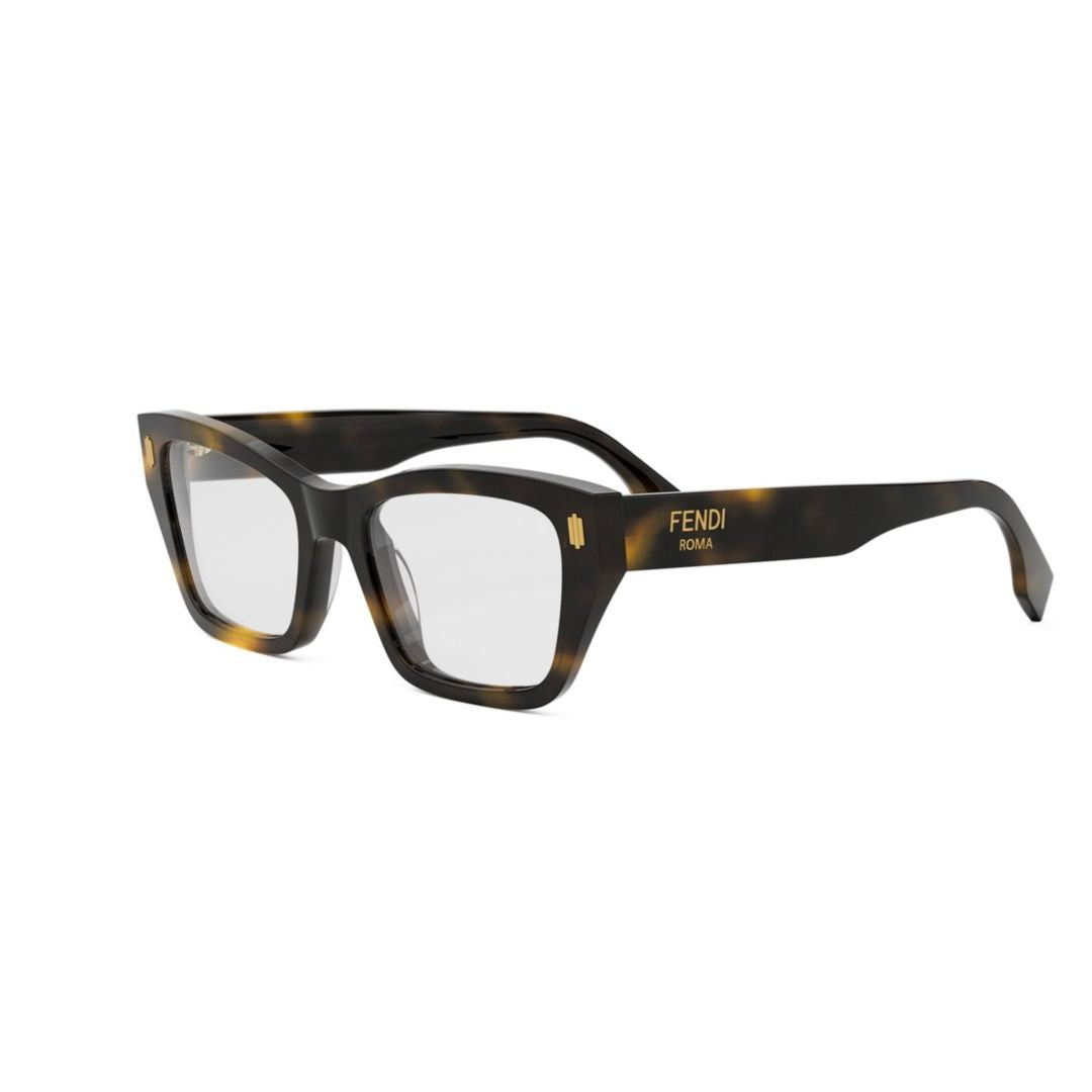 Fendi Fe50118i Oversized Tortoiseshell Frame Eyeglasses