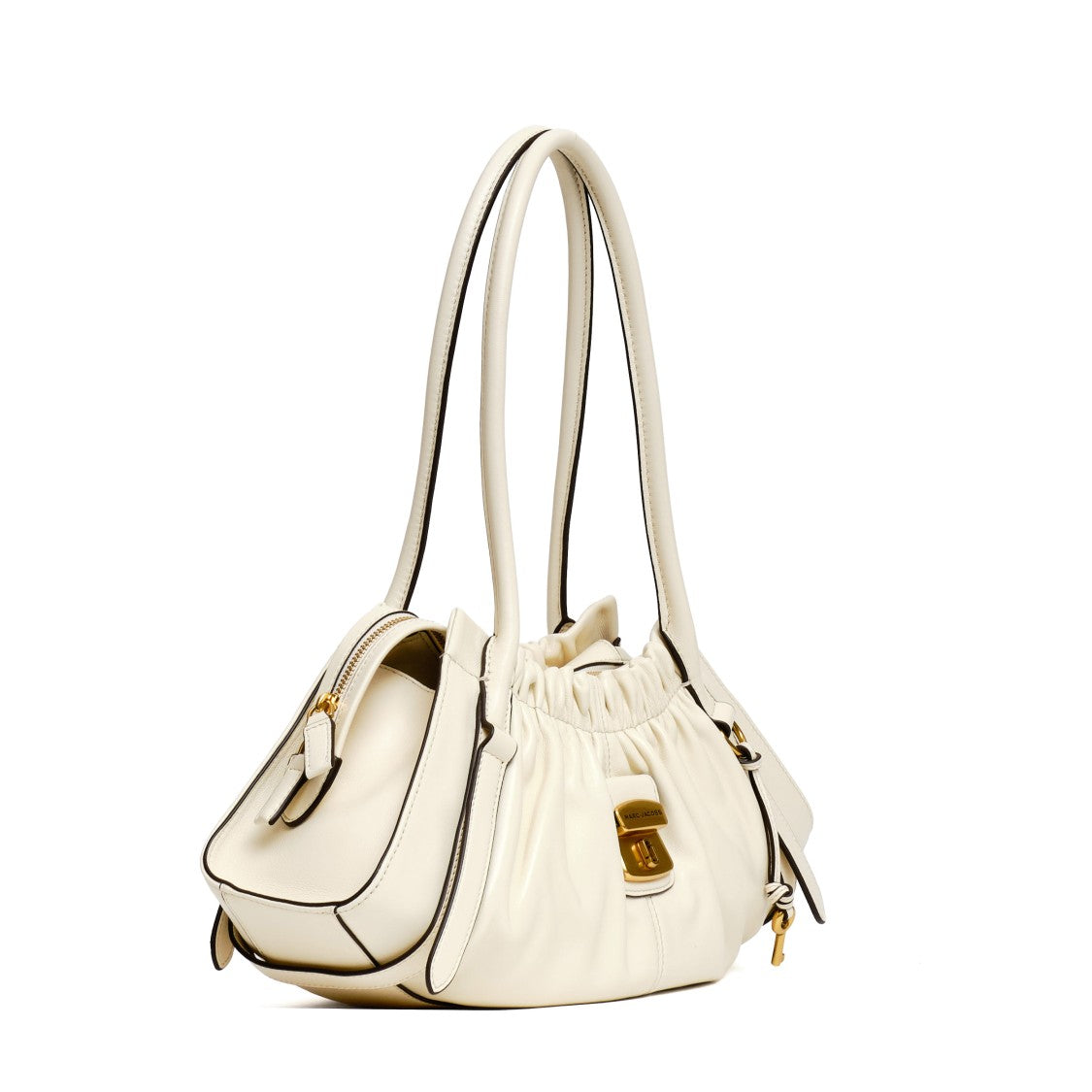 Marc Jacobs Structured Nappa Leather Satchel With Dual Top Zippers