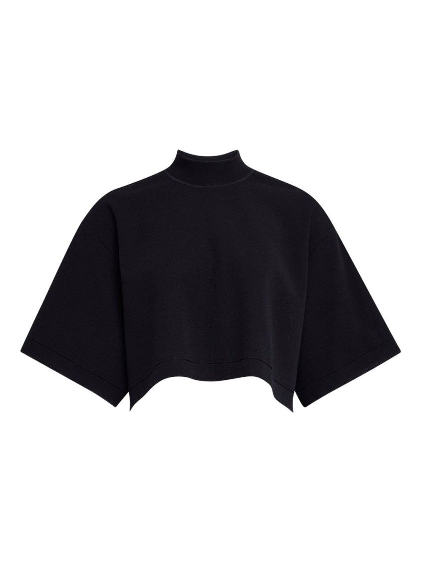 Alaïa Cropped Knit T-Shirt