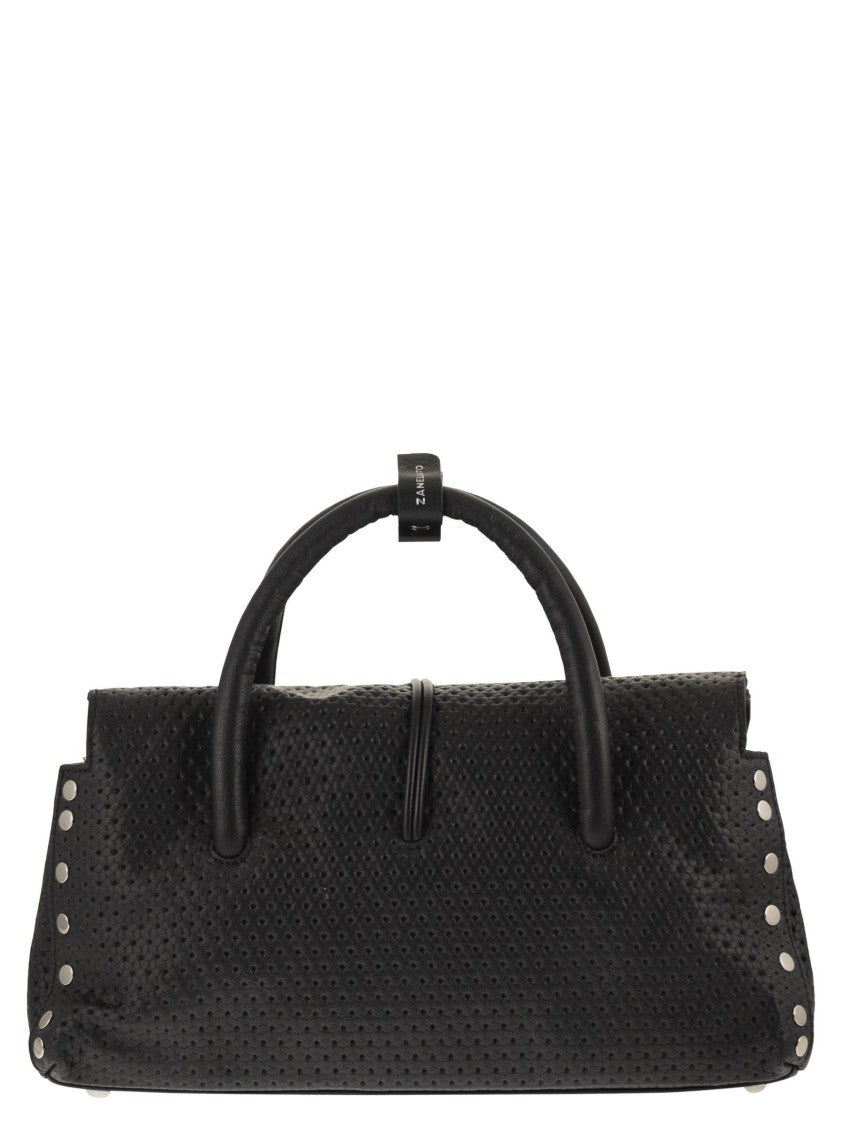 Zanellato Structured Black Calfskin Leather Shoulder Bag