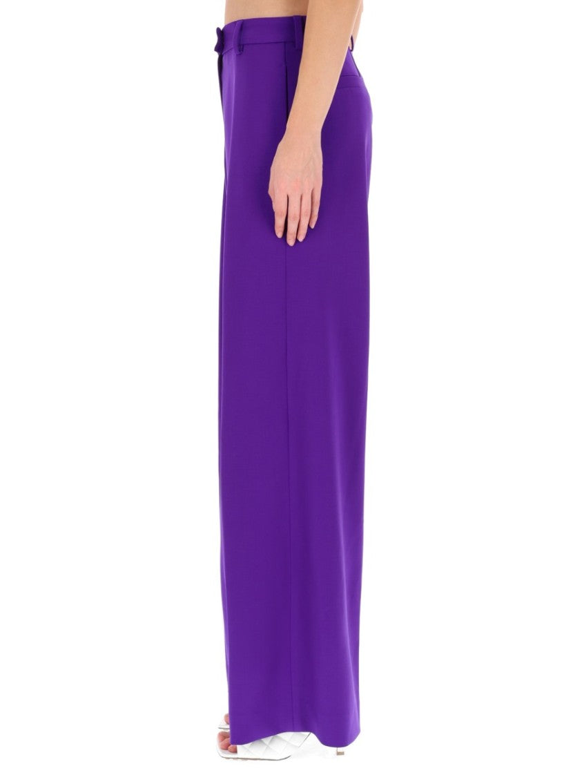 Dries Van Noten Penn Concealed Closure High-Waist Wool-Blend Wide-Leg Pants