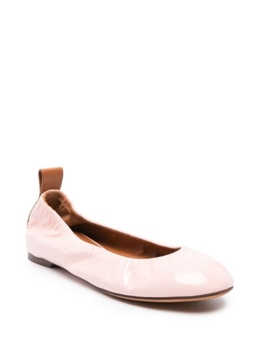 Lanvin Light Pink Patent Leather Ballerina Flats