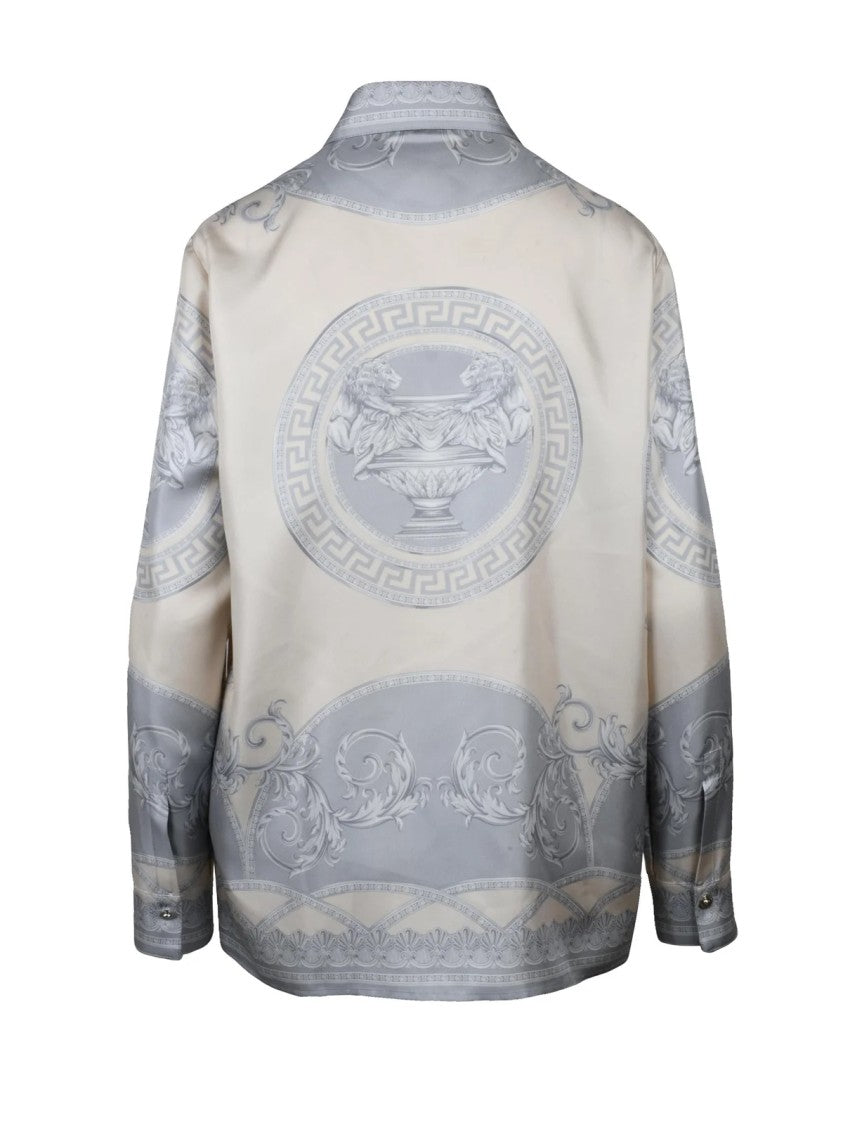 Versace Collection Silk Shirt - Grey/Beige