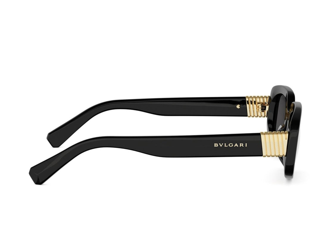 Bulgari Black Bv40084i Oversized Gold Detail Square Sunglasses
