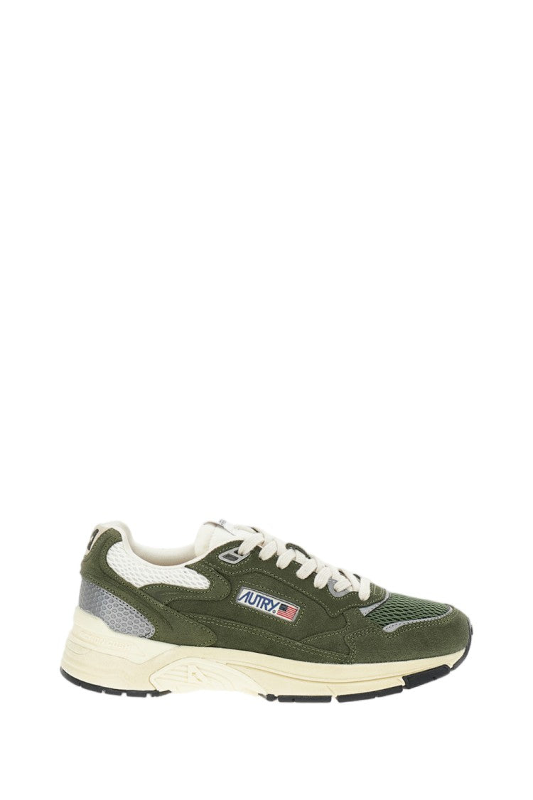 Autry Green Hyperway Mesh Suede Low-Top Sneakers