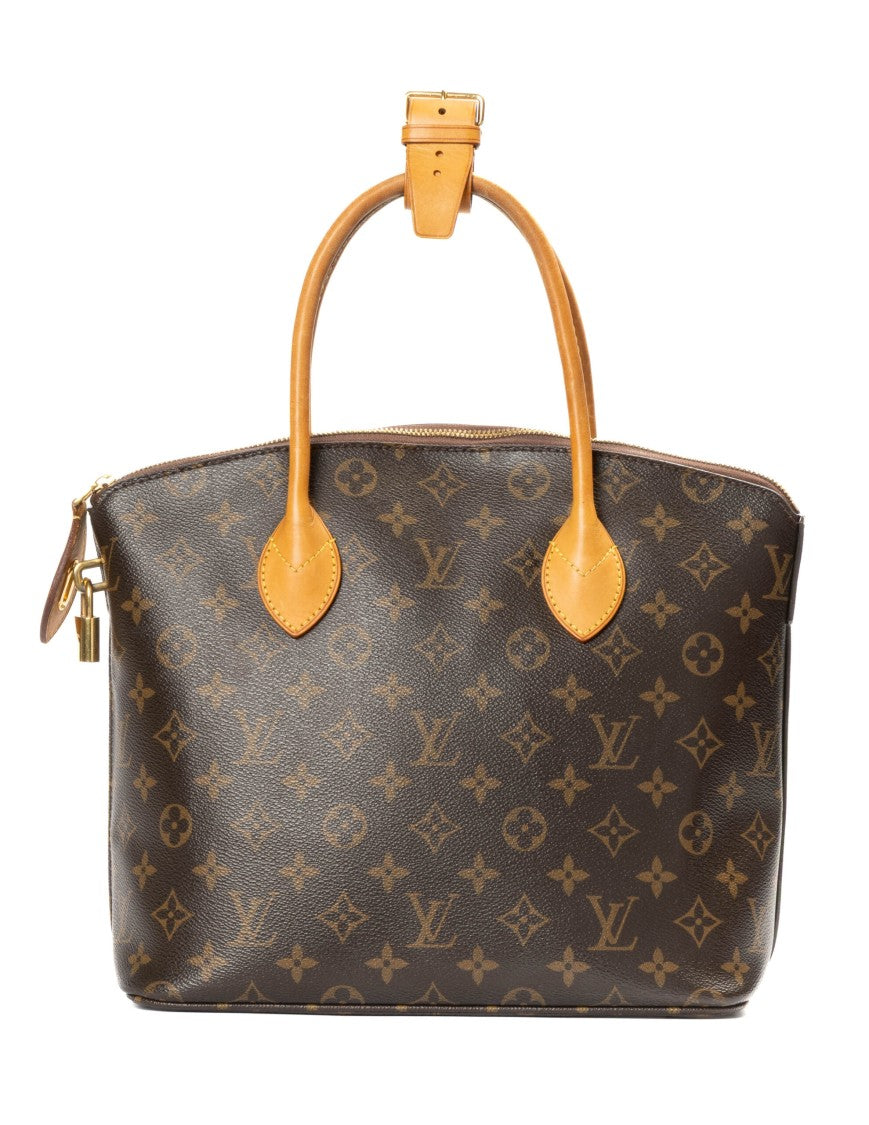 Louis Vuitton Brown Lockit Mm Monogram Canvas Tote Bag