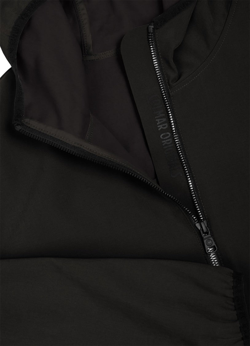 Colmar Originals Hooded Black Jacket With Zip Closure