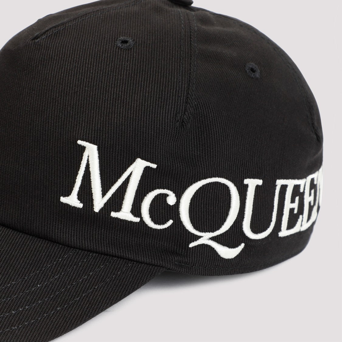 Alexander Mcqueen Black Ivory Cotton Hat