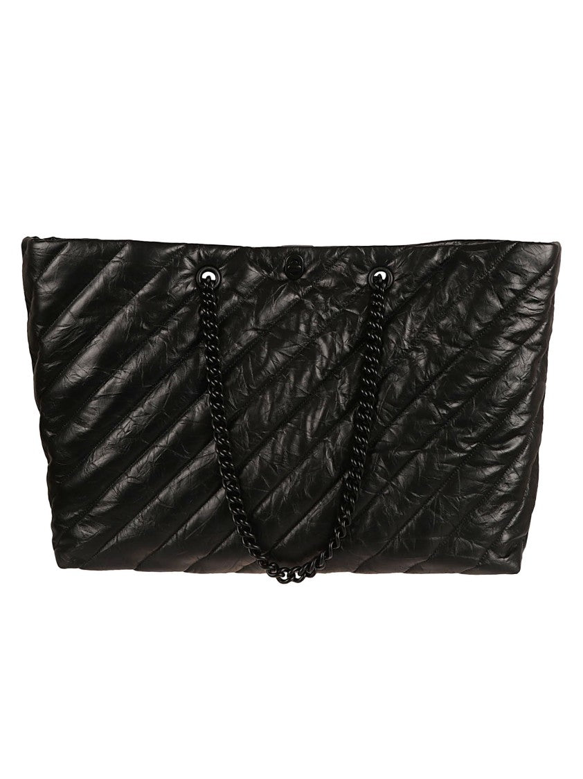 Balenciaga Quilted Black Calf Leather Tote Bag