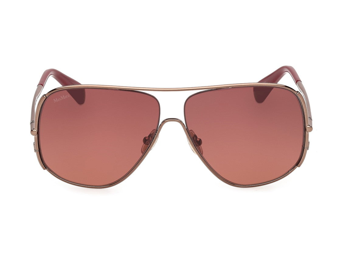 Max Mara Reddish-Brown Mm0190 Gradient Double Bridge Sunglasses