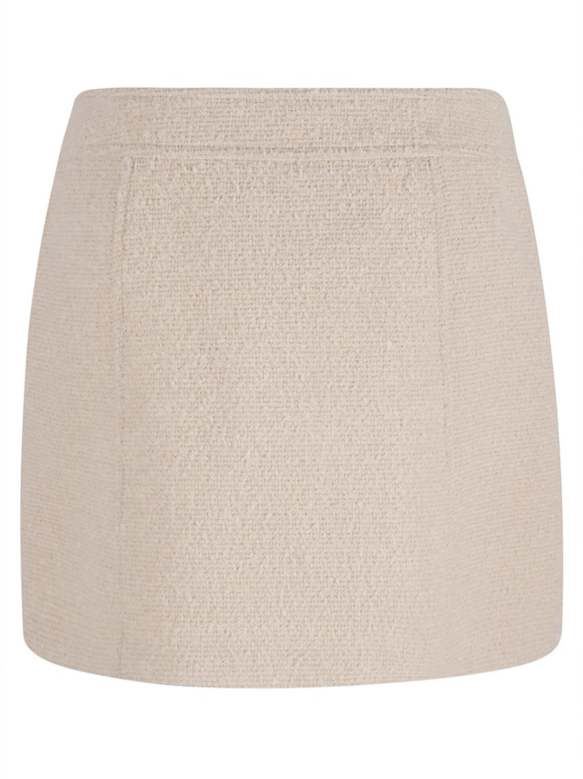 Tom Ford Textured Structured Skirt With Decorative Buttons
