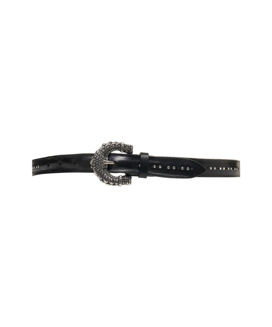 Orciani Black Western Belt With Studs