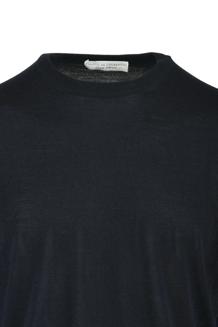 Filippo De Laurentiis Merino Wool Men's Crew Neck Sweater