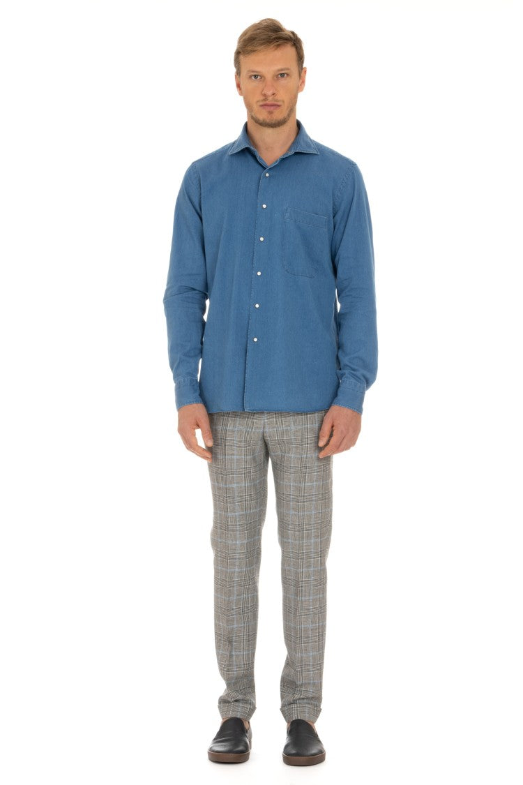 Borriello Denim Shirt With Press-Stud Buttons