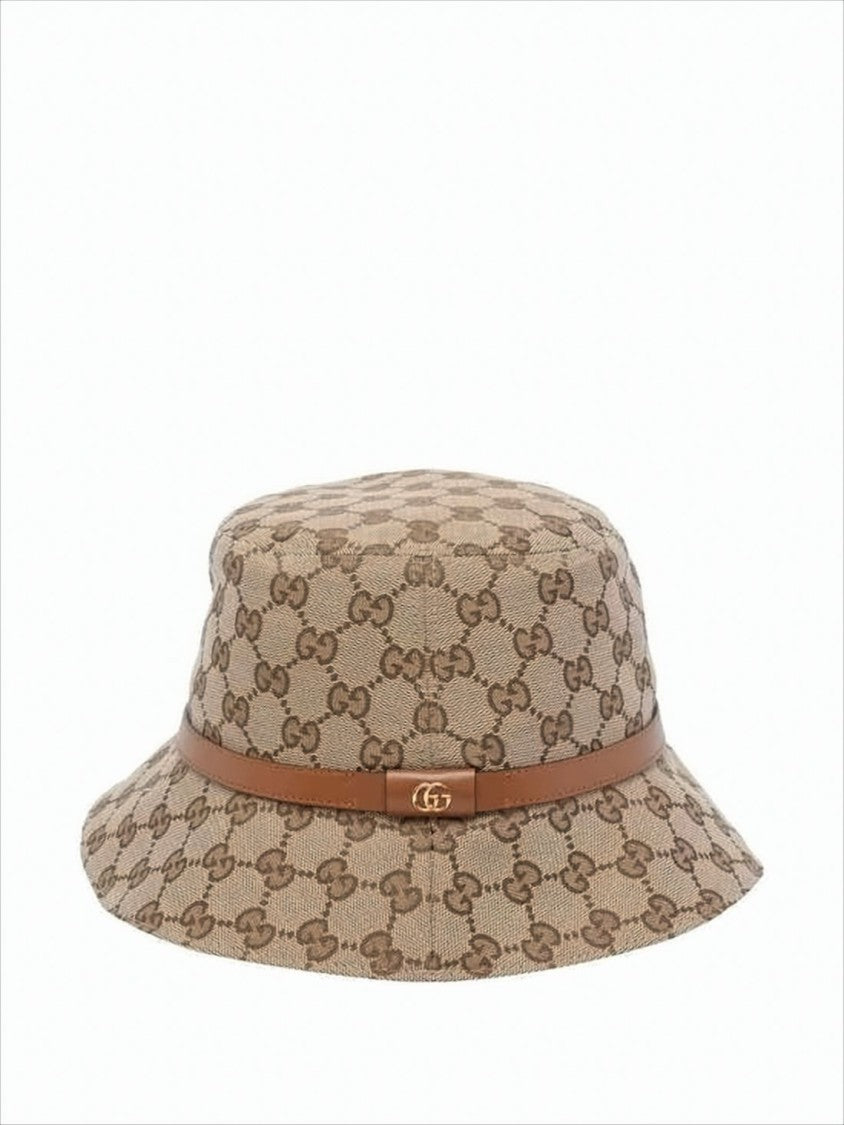 Gucci Gg Canvas Bucket Hat With Monogram Pattern