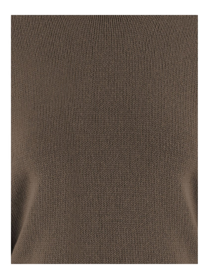 Oliver Lattughi Brown Knit Cashmere Sweater