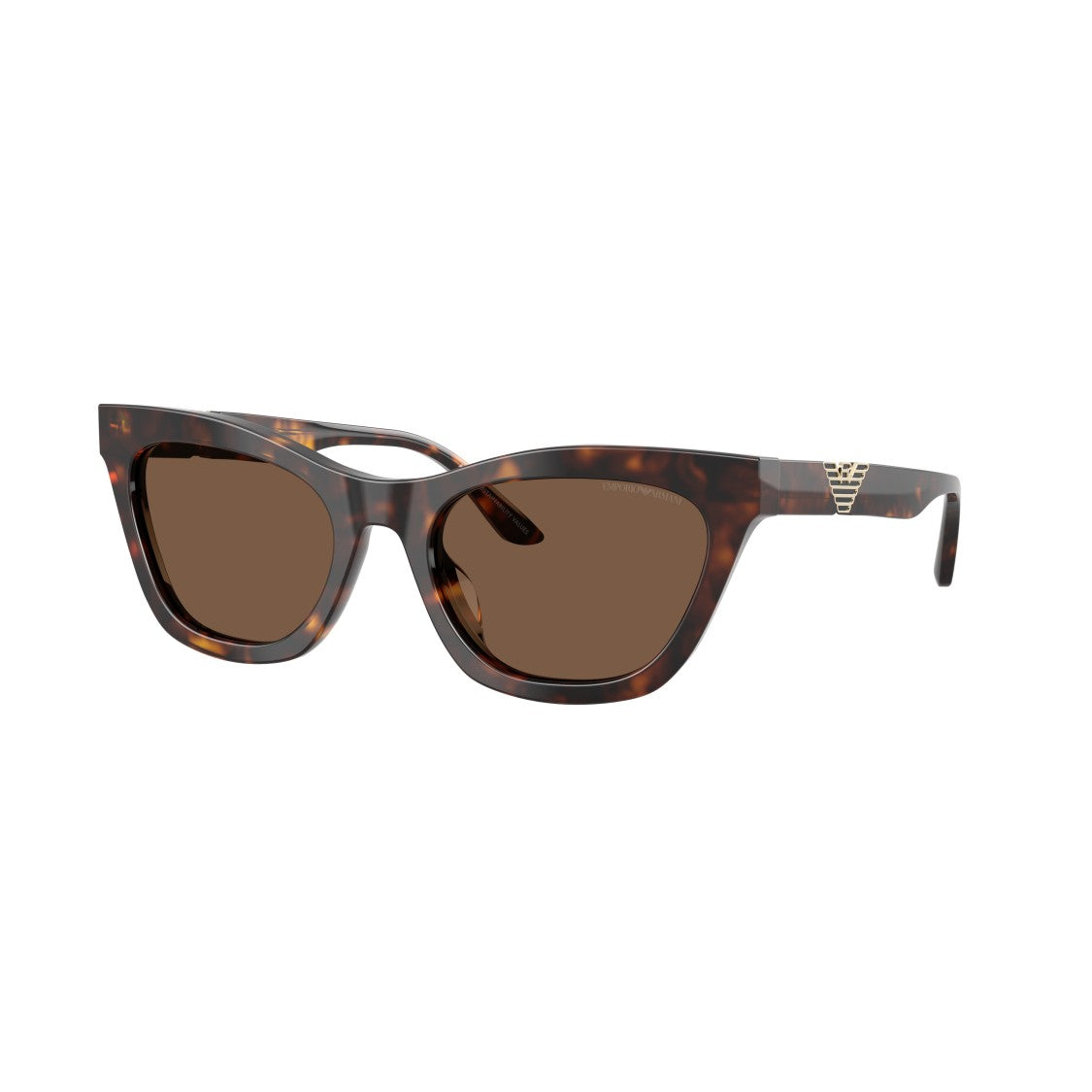 Emporio Armani 0Ea4259u Angular Tortoiseshell Cat-Eye Sunglasses With Metallic Detail