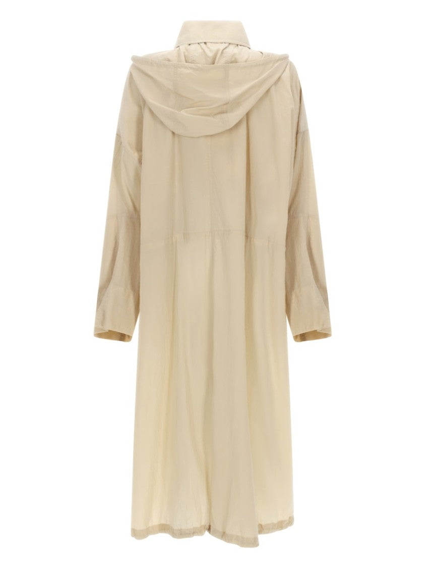 Sportmax Long Oversized Hooded Polyamide Raincoat