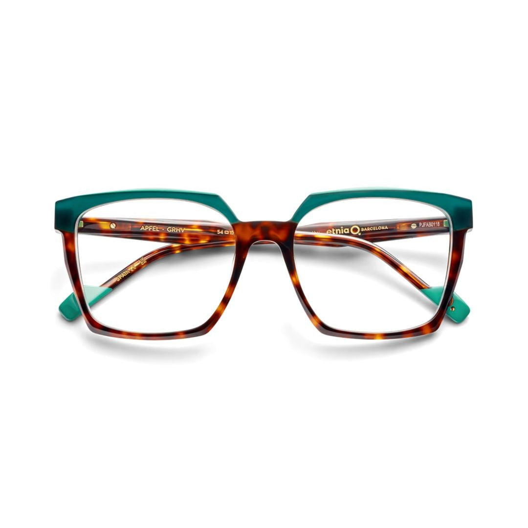 Etnia Barcelona Apfel Bold Square Frame Eyeglasses With Tortoiseshell Accents