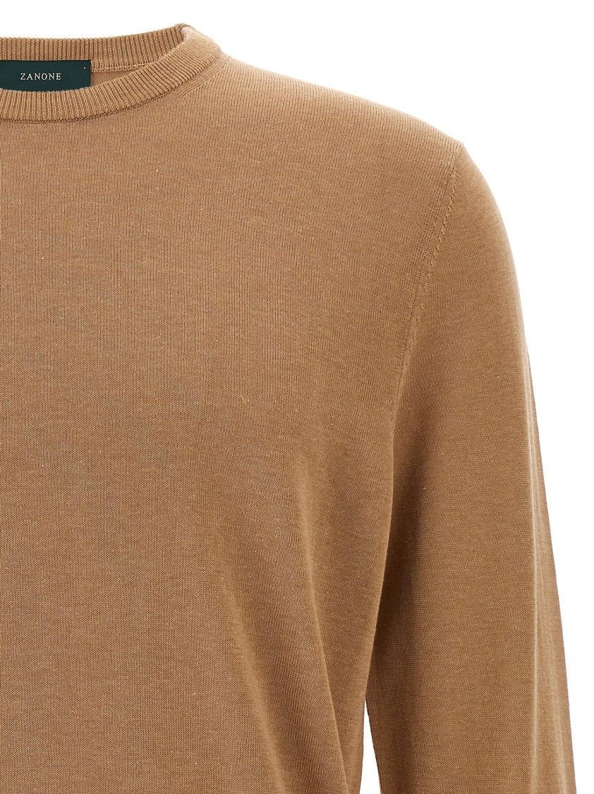 Zanone Cotton Sweater With Classic Crew Neck