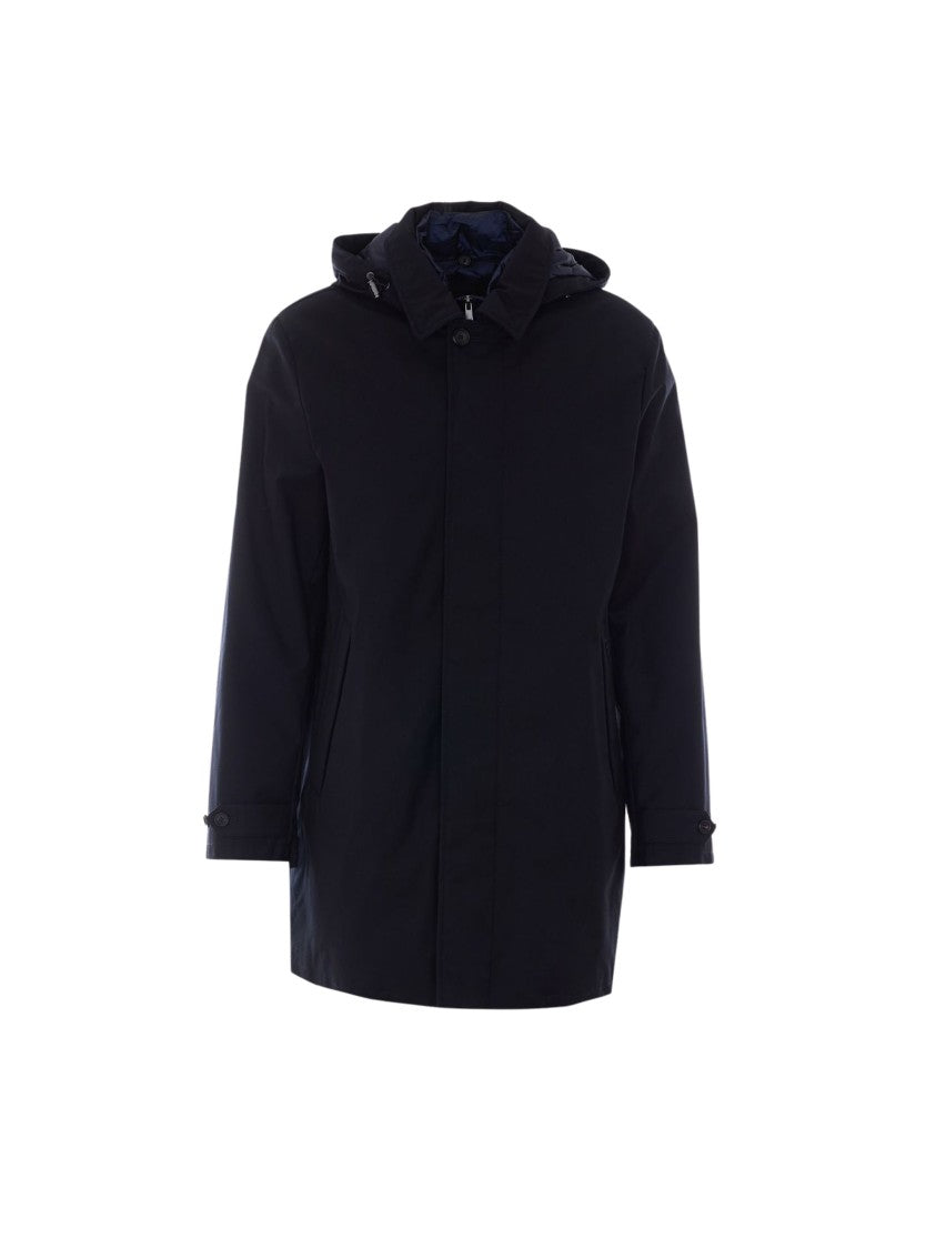 Add Black Knee-Length Down Recycled Polyester Parka