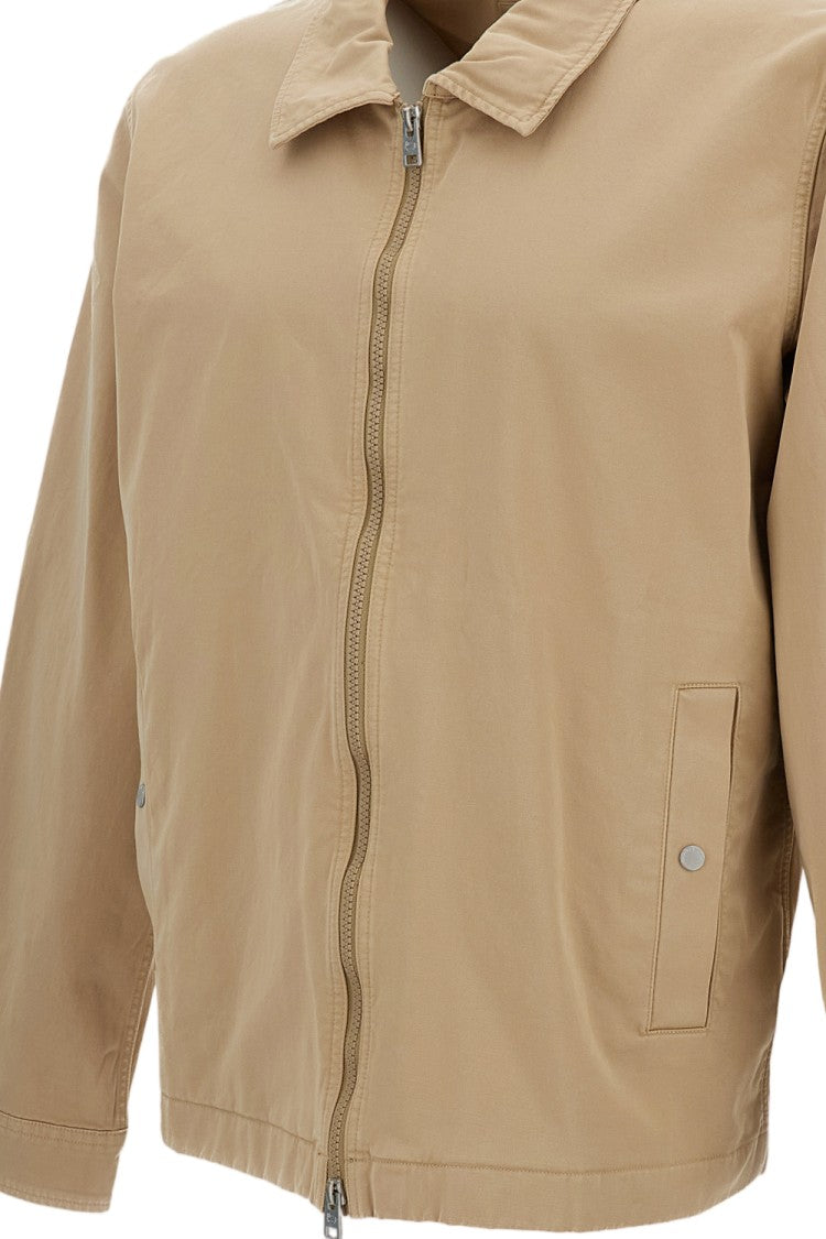 Woolrich Garment-Dyed Cotton Twill Overshirt With Classic Collar