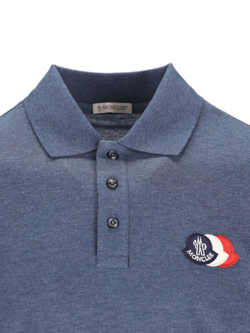 Moncler Embroidered Logo Classic Collar Short-Sleeve Polo Shirt