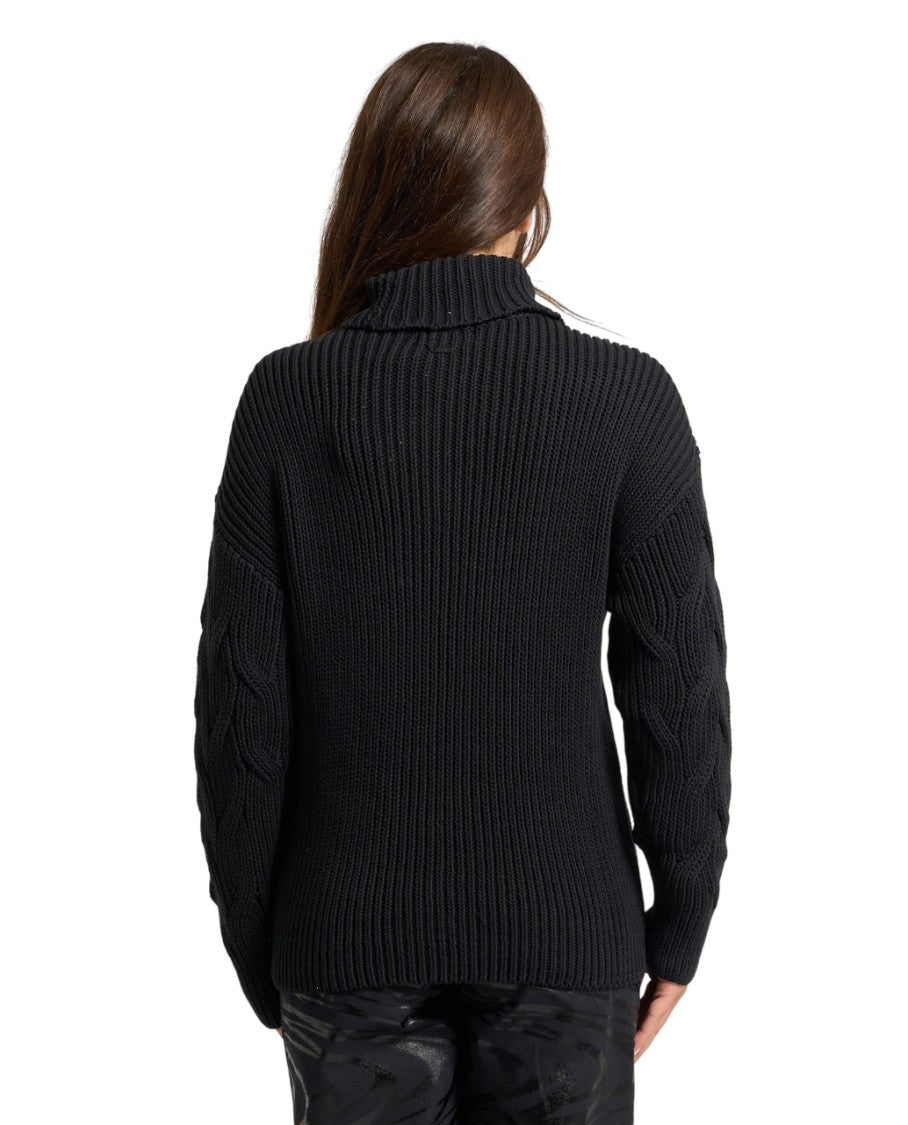 Armani Exchange Knit Turtleneck Sweater With Cable Pattern