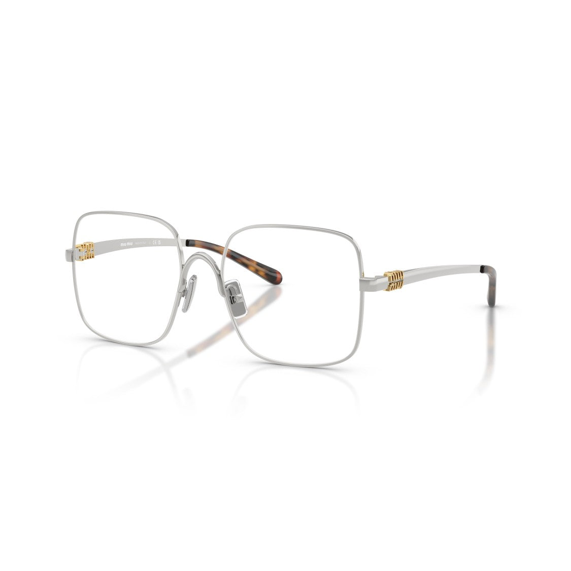 Miu Miu 0Mu 51Yv Square Metal Frame Eyeglasses