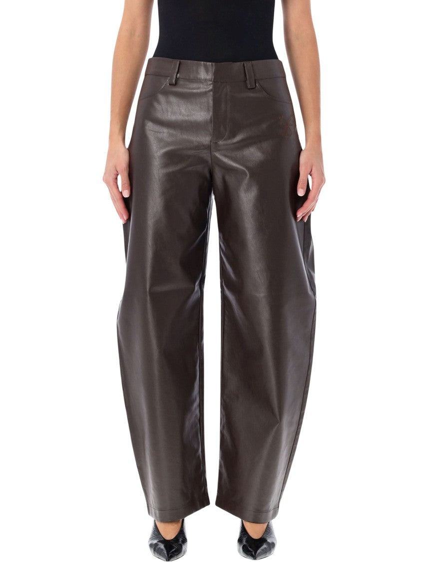 Operasport Dark Brown Mafalda Wide-Leg High-Waist Pants