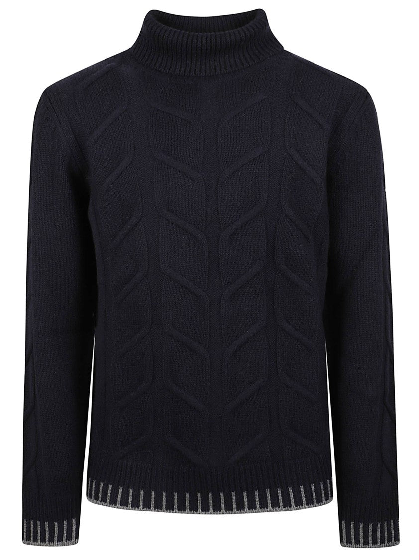 Altea Textured Cable-Knit Pure Cashmere Turtleneck Sweater