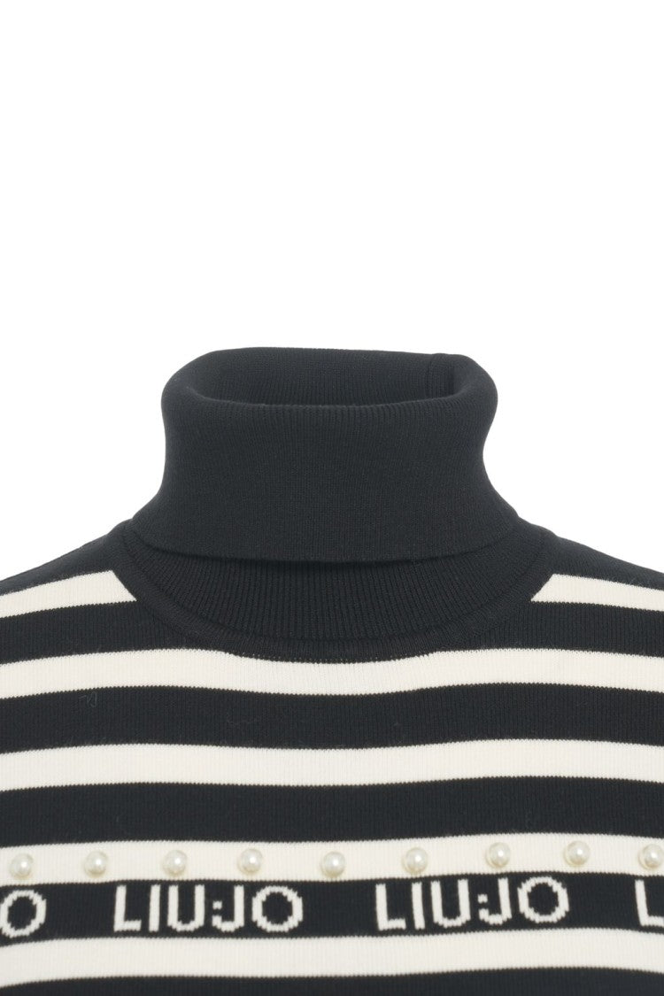 Liu Jo Turtleneck Sweater With Logo Print