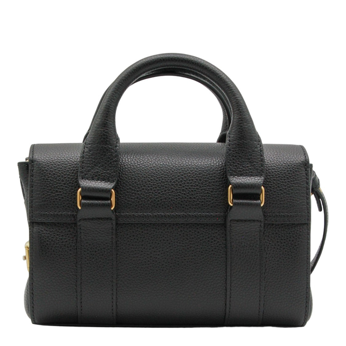 Mulberry Structured Handbag With Pebbled Texture