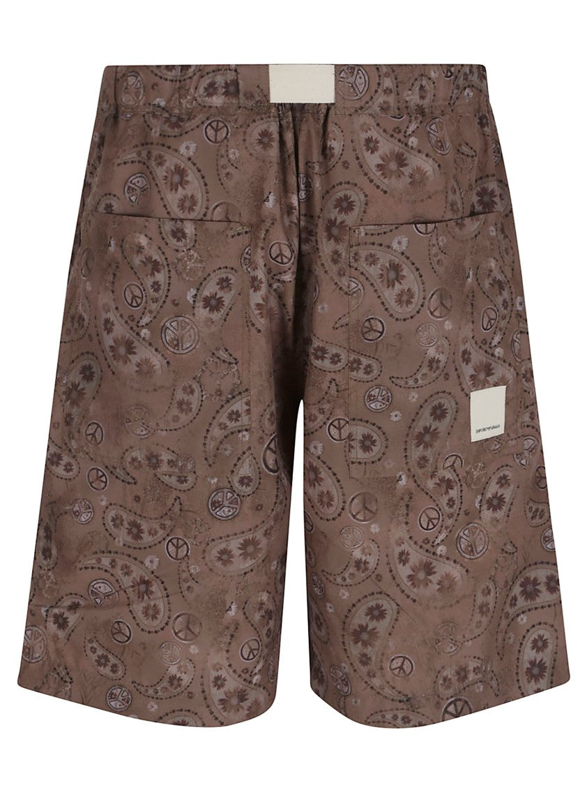 Emporio Armani Paisley Patterned Bermuda Shorts