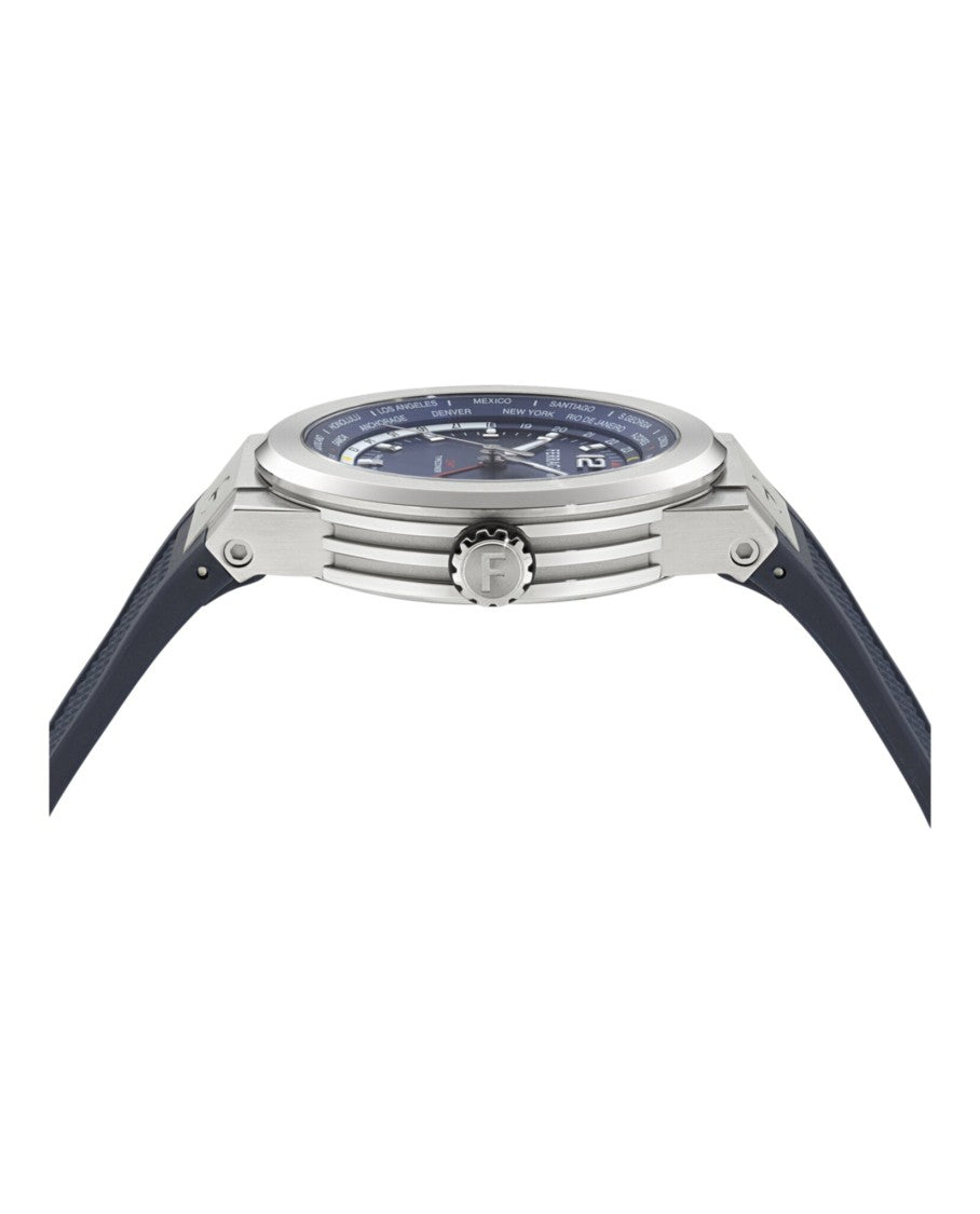 Ferragamo F-80 Gmt Worldtime Silicone Watch