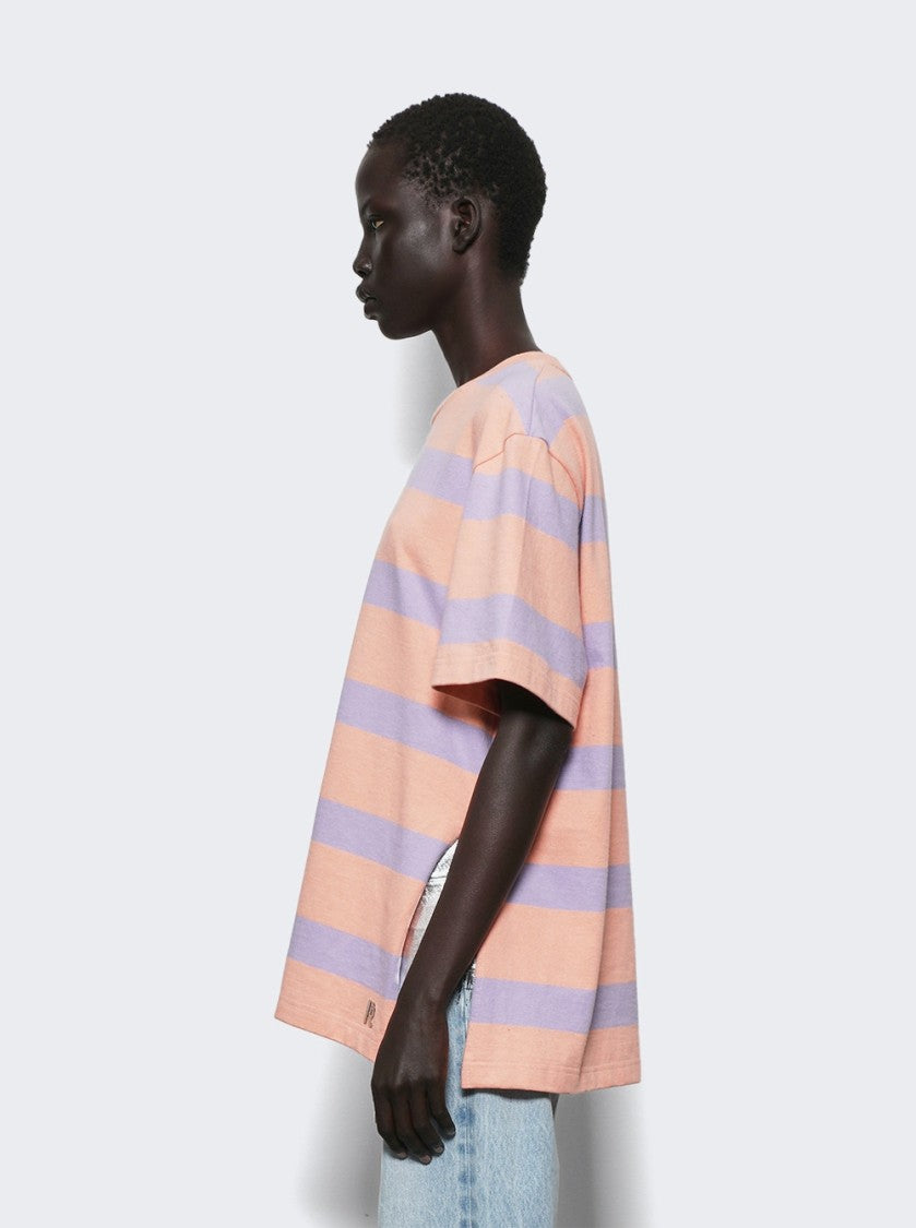 Rabanne Tee Shirt Stripes Peach And Lavander