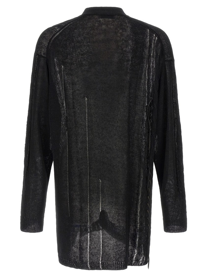 Yohji Yamamoto Lace Up Cardigan