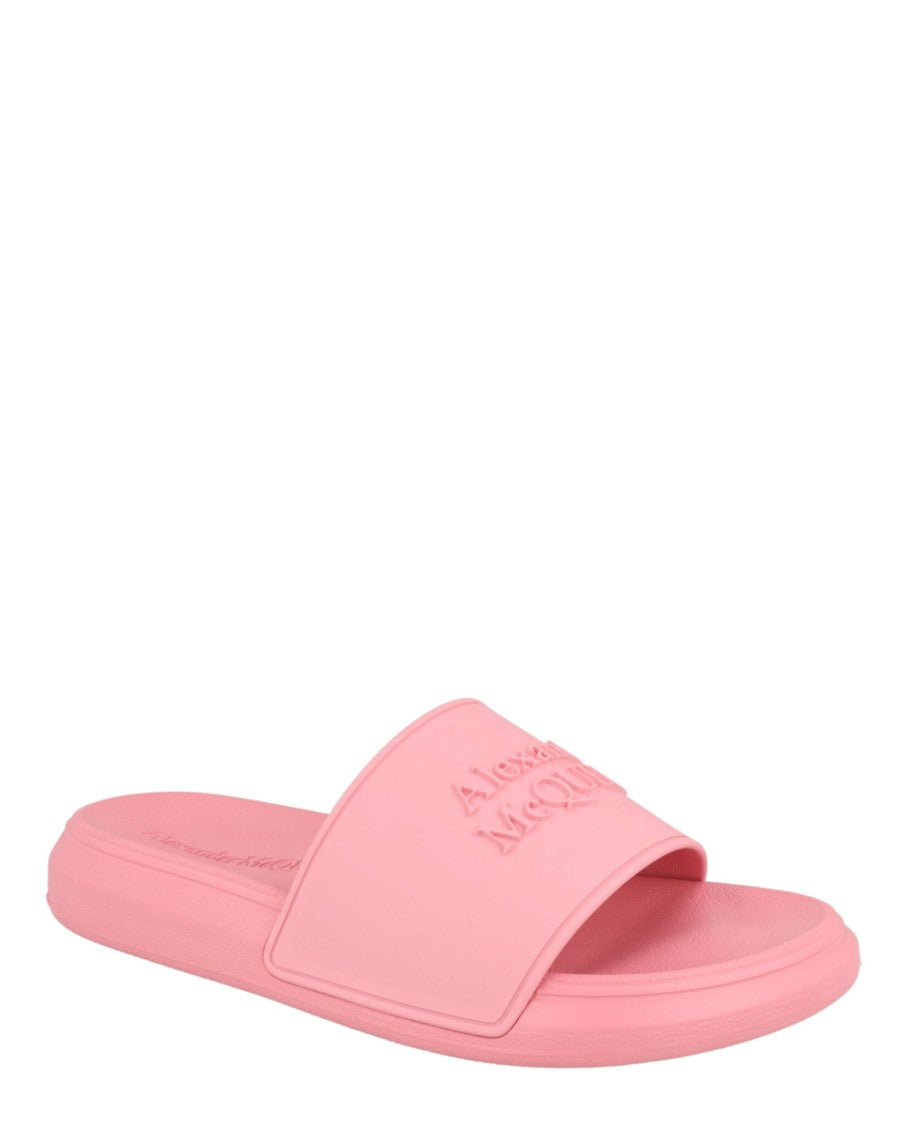 Alexander Mcqueen Embossed Logo Slides