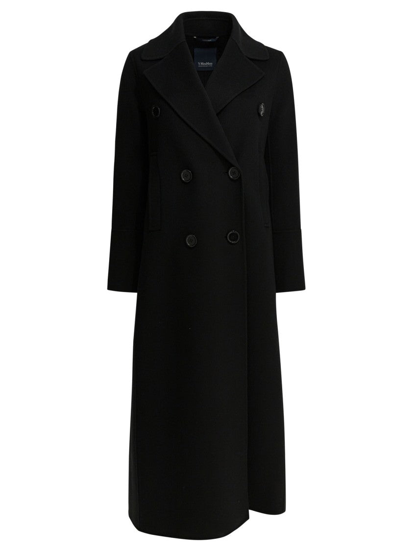 Max Mara Double-Breasted Long Coat With Wide Lapel