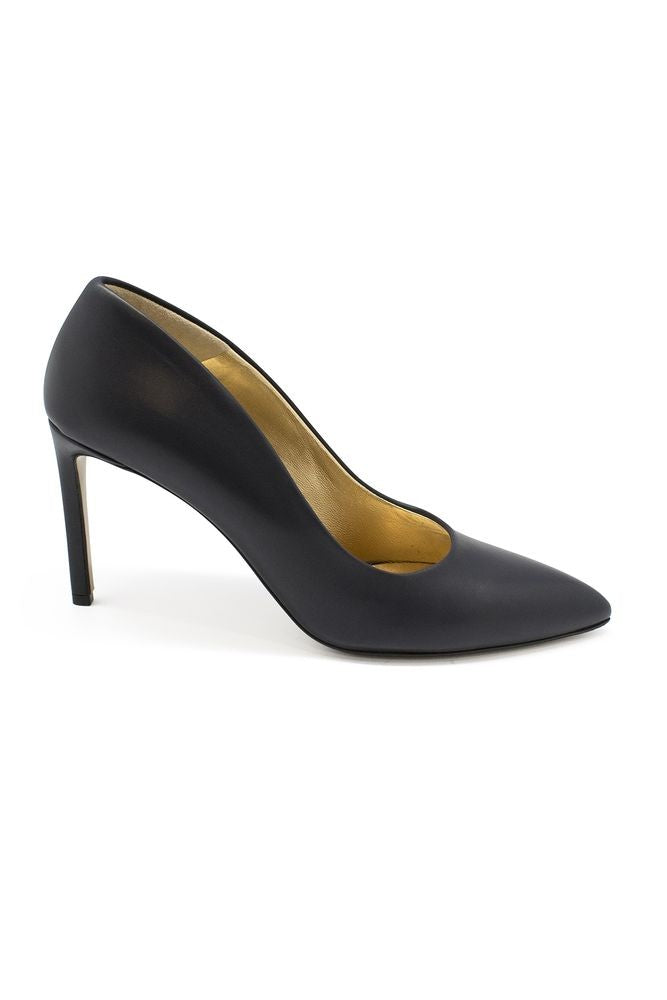 Walter Steiger Blue Leather Pumps With Pointed Toe