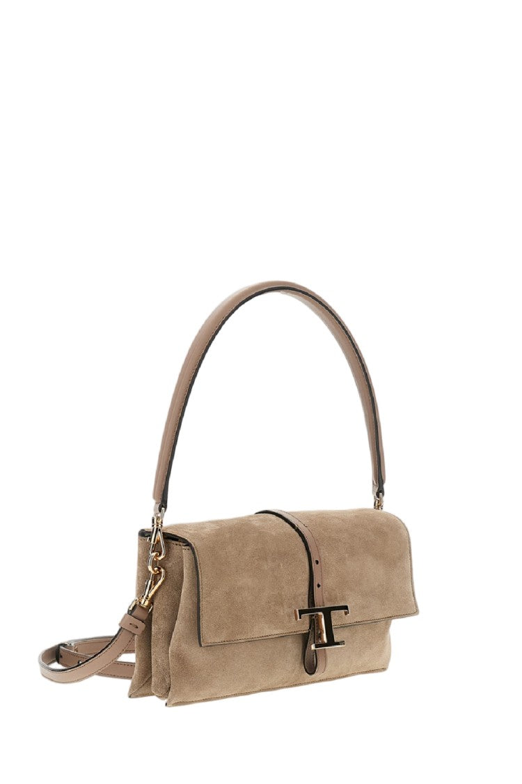 Tod's T Timeless Suede Flap Bag